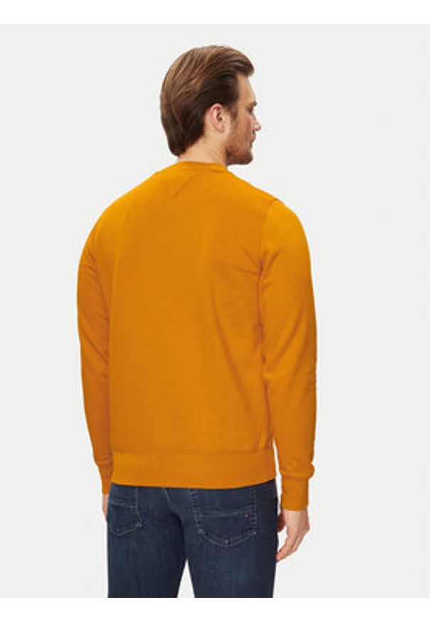 TOMMY HILFIGER - Tommy Hilfiger Bluza Logo MW0MW11596 Pomarańczowy Regular Fit. Kolor: pomarańczowy. Materiał: syntetyk, bawełna