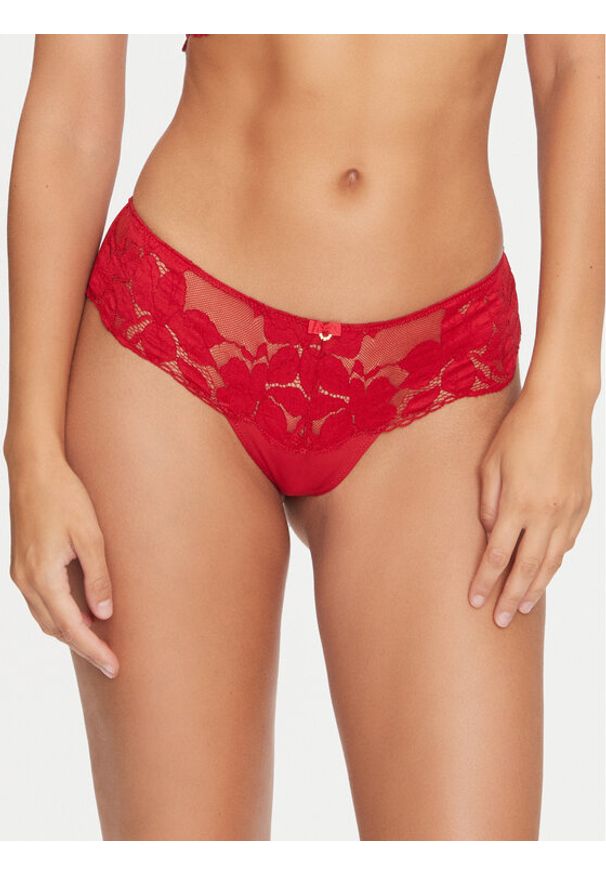 SELMARK - Selmark Stringi Federica 61106 Czerwony. Kolor: czerwony. Materiał: bawełna, syntetyk