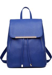 Accessorize Me Plecak skórzany damski kobaltowy Aurora. Kolor: niebieski. Materiał: skóra #1