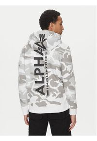 Alpha Industries Bluza Back Print 178318 Szary Regular Fit. Kolor: szary. Materiał: bawełna. Wzór: nadruk #3