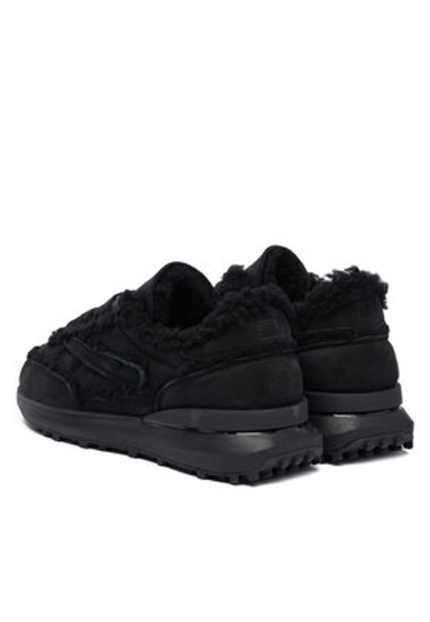D.A.T.E. Sneakersy Athleta Shearling W431-AT-TD Czarny. Kolor: czarny. Materiał: skóra