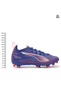 Puma Buty do piłki nożnej Ultra 5 Pro Fg/Ag 107693 01 Niebieski. Kolor: niebieski. Materiał: skóra