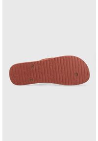 Calvin Klein Jeans japonki Beach Sandal Monogram męskie kolor czerwony. Kolor: czerwony. Materiał: materiał, guma. Wzór: gładki. Obcas: na obcasie. Wysokość obcasa: niski