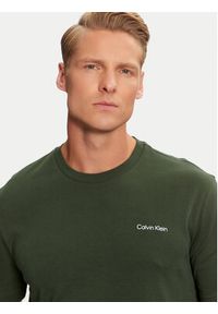 Calvin Klein T-Shirt Micro Logo Interlock K10K109894 Zielony Regular Fit. Kolor: zielony. Materiał: bawełna #4