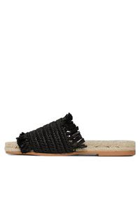 Manebi Espadryle Fringed Knots Raffia Jute Sandals V 3.1 Y0 Czarny. Kolor: czarny