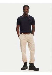 Hunter Polo Noris SS HARM0037242 Granatowy Regular Fit. Typ kołnierza: polo. Kolor: niebieski. Materiał: bawełna #4