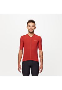 VAN RYSEL - Koszulka rowerowa szosowa Van Rysel Endurance Ultra 2. Kolor: czerwony. Materiał: mesh