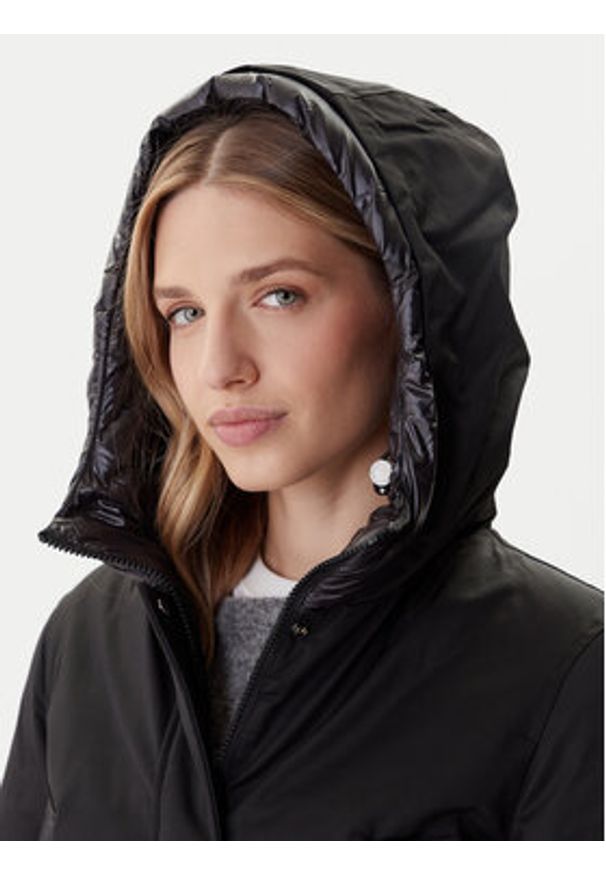TOMMY HILFIGER - Tommy Hilfiger Parka WW0WW46533 Czarny Relaxed Fit. Kolor: czarny. Materiał: syntetyk