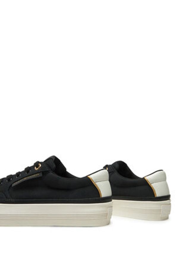 TOMMY HILFIGER - Tommy Hilfiger Sneakersy Essential Vulc Textile Sneaker FW0FW08323 Czarny. Kolor: czarny. Materiał: materiał