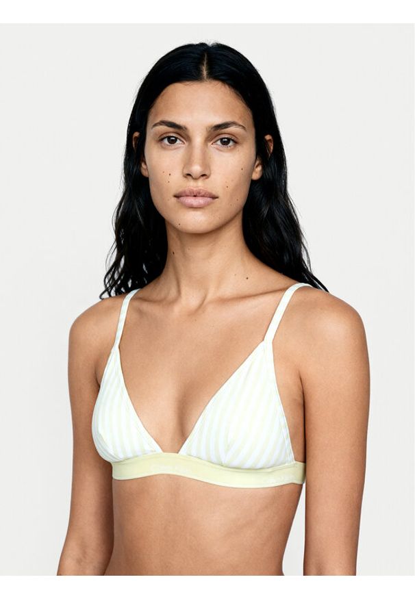 Calvin Klein Swimwear Góra od bikini LV00Q61208 Zielony. Kolor: zielony. Materiał: syntetyk