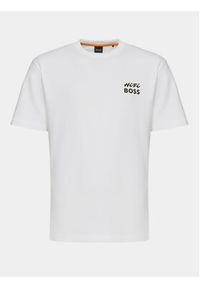 BOSS - Boss T-Shirt Te_Records 50515553 Biały Relaxed Fit. Kolor: biały. Materiał: bawełna #4