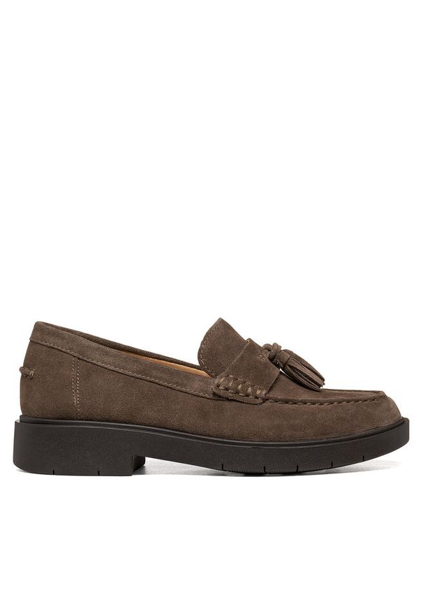 Loafersy Geox. Kolor: brązowy