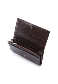 Wittchen - Damski skórzany portfel z herbem poziomy brązowy. Kolor: brązowy. Materiał: skóra #4
