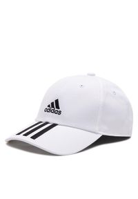 Adidas - adidas Czapka z daszkiem Baseball 3-Stripes Twill Cap FQ5411 Biały. Kolor: biały. Materiał: materiał