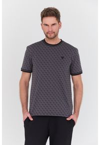 Guess - GUESS Czarny męski t-shirt Marshall, Rozmiar XXL. Kolor: czarny #1