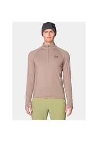 MOUNTAIN HARDWEAR - Sweter Męski Mountain Hardwear Crater Lake Heavyweight. Kolor: beżowy. Materiał: polar. Sport: turystyka piesza