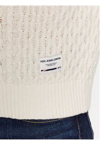 Pepe Jeans Sweter Sly PM702378 Écru Regular Fit. Materiał: bawełna #3