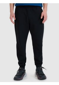 4f - 4F Spodnie dresowe joggery męskie - czarne 3XL. Kolor: czarny. Materiał: dresówka. Wzór: ze splotem