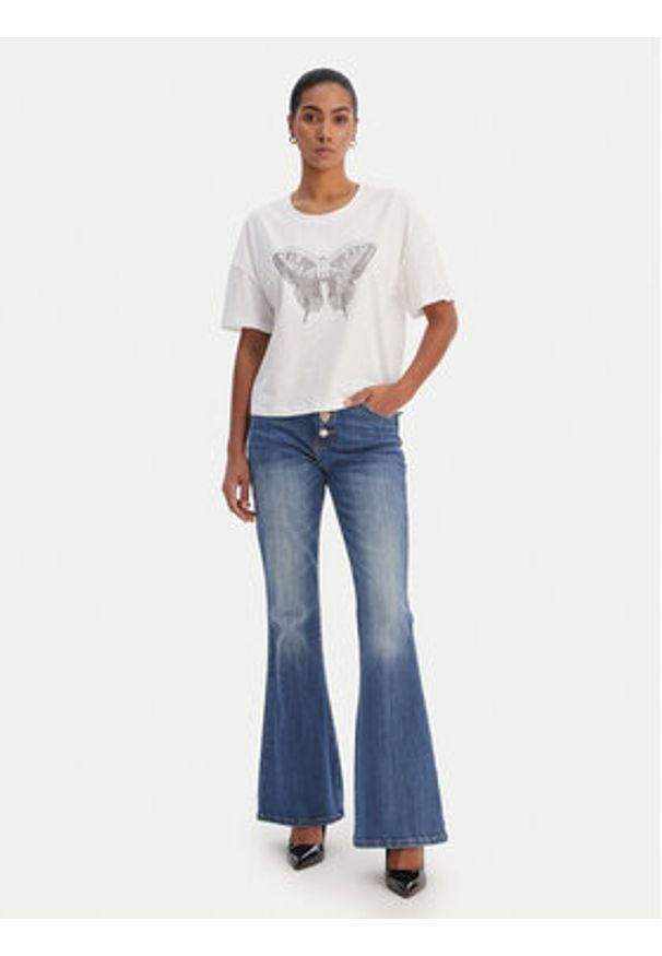 Fracomina T-Shirt FR26ST3046J401N5 Biały Regular Fit. Kolor: biały. Materiał: bawełna