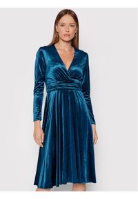 Nissa Sukienka codzienna RS12632 Niebieski Regular Fit. Okazja: na co dzień. Kolor: niebieski. Materiał: syntetyk. Typ sukienki: proste. Styl: casual #1