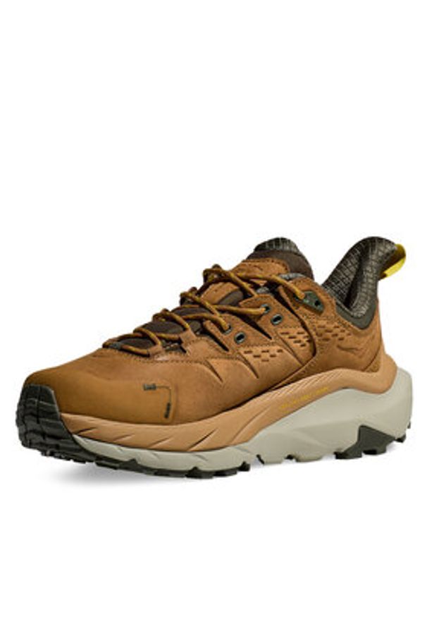 HOKA - Hoka Trekkingi Kaha 2 Low GTX GORE-TEX 1123190 Brązowy. Kolor: brązowy. Materiał: skóra, nubuk. Technologia: Gore-Tex. Sport: turystyka piesza