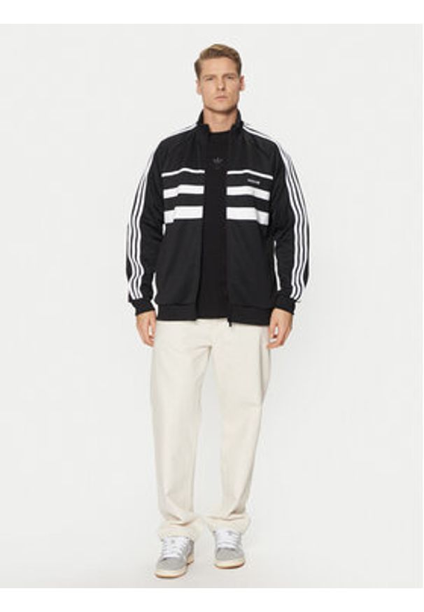 Adidas - adidas Bluza The First Track JP1046 Czarny Regular Fit. Kolor: czarny. Materiał: bawełna