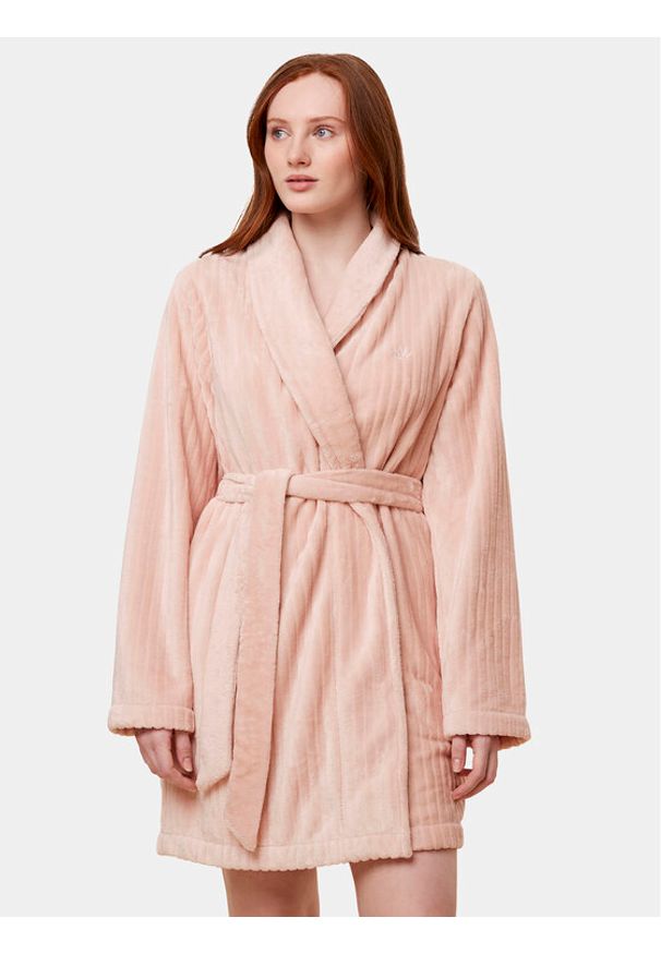 Triumph Szlafrok Robes Fleece Robe 3/4 10216521 Różowy. Kolor: różowy. Materiał: syntetyk