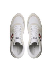 TOMMY HILFIGER - Tommy Hilfiger Sneakersy Runner Evo Mix FM0FM04699 Beżowy. Kolor: beżowy. Materiał: materiał