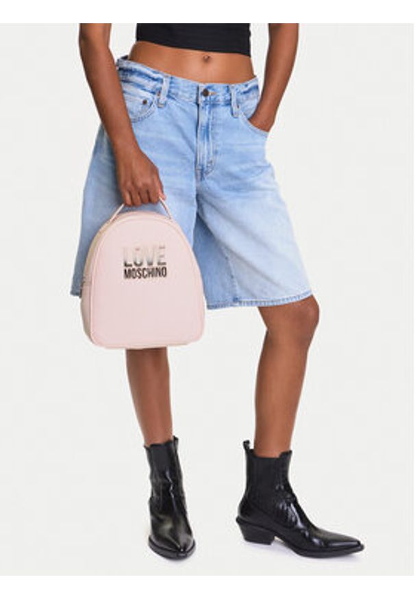 Love Moschino - LOVE MOSCHINO Plecak JC4258PP0MKD0601 Różowy. Kolor: różowy. Materiał: skóra