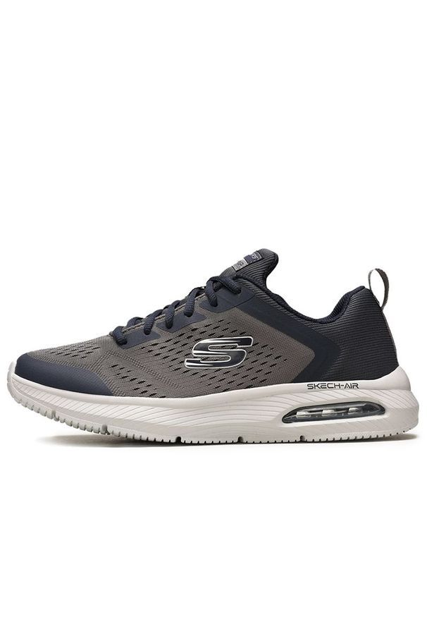 skechers - Buty męskie Skechers Dyna Air 52559NVCC - szare. Zapięcie: sznurówki. Kolor: szary. Materiał: guma, materiał. Szerokość cholewki: normalna. Model: Skechers Sport