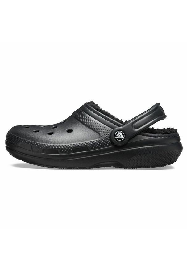 Crocs - Chodaki Classic Lined Clog U. Kolor: czarny. Materiał: syntetyk, tkanina, materiał. Styl: sportowy