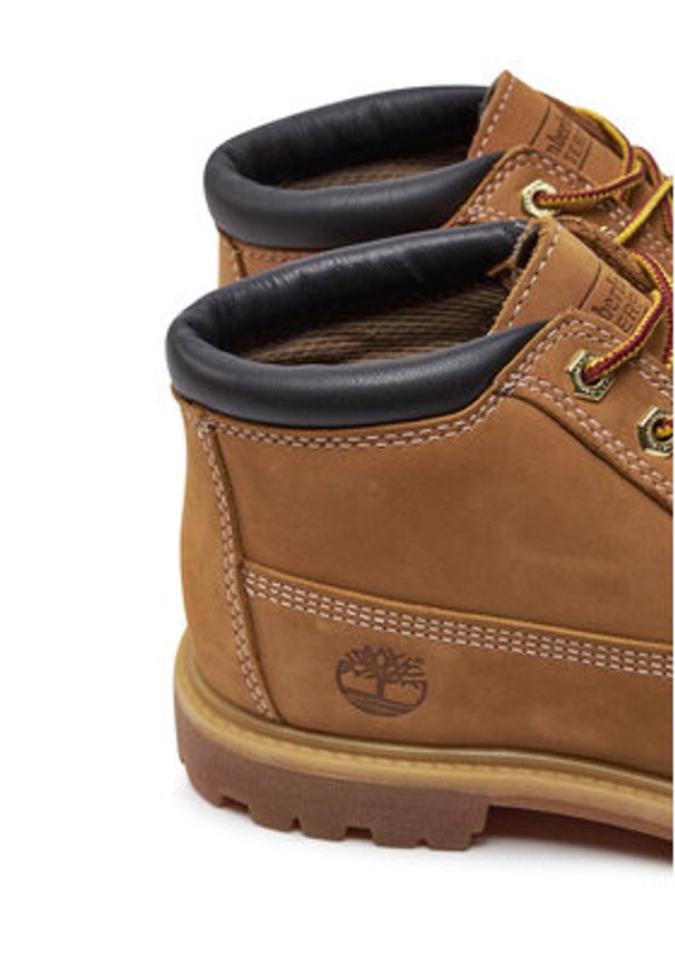 Timberland Trapery TB1233997131 Brązowy. Kolor: brązowy. Materiał: nubuk, skóra