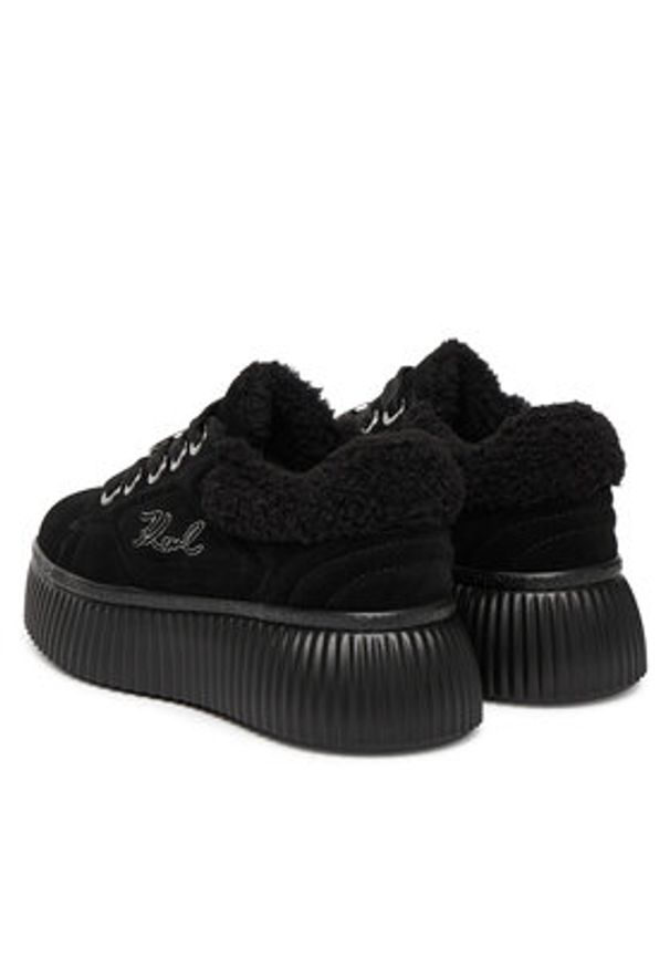 Karl Lagerfeld - KARL LAGERFELD Sneakersy Kreeper Lo KL42312 Czarny. Kolor: czarny. Materiał: zamsz, skóra
