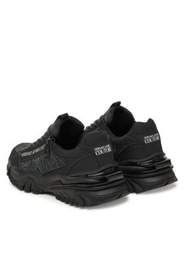Versace Jeans Couture Sneakersy 79YA3SI5 ZSC89 Czarny. Kolor: czarny. Materiał: skóra