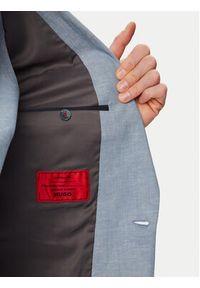 Hugo - HUGO Garnitur Arti/Hesten242V1X 50559671 Niebieski jasny Extra Slim Fit. Kolor: niebieski. Materiał: len #4
