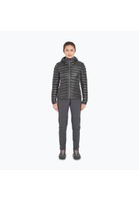 Kurtka puchowa damska Rab Cirrus Flex Hoody. Kolor: czarny. Materiał: puch. Sport: turystyka piesza