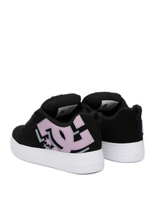 DC Shoes Sneakersy EO-COURT GRAFFIK PLATFORM DC02422003 Czarny. Kolor: czarny. Materiał: nubuk, skóra. Obcas: na platformie