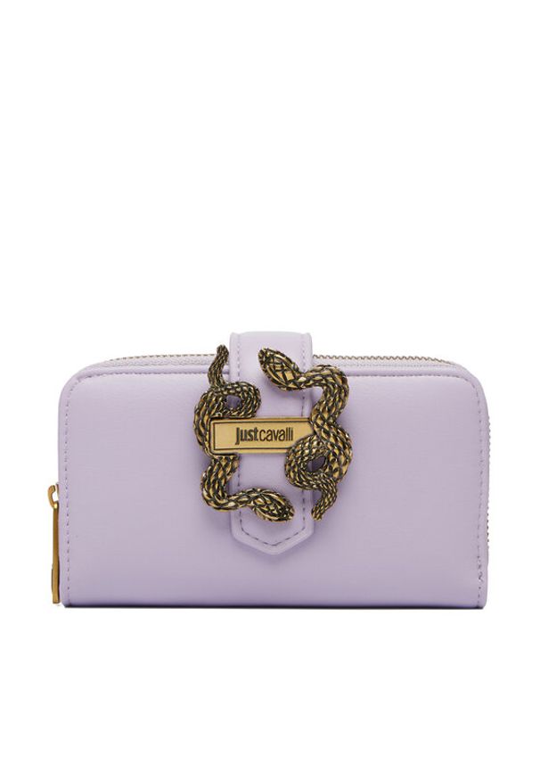 Just Cavalli Portfel 80RA5PA4 ZSA89 Fioletowy. Kolor: fioletowy. Materiał: skóra