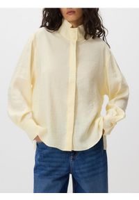 Reserved - Koszula z modalem - jasnożółty. Kolor: żółty. Materiał: tkanina #1