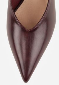 Renee - Bordowe Czółenka Vices na Kaczuszce z Wkładką ze Skóry Naturalnej Zaisse. Okazja: na spotkanie biznesowe, do pracy. Kolor: czerwony. Materiał: skóra. Obcas: na szpilce. Styl: biznesowy, klasyczny #2