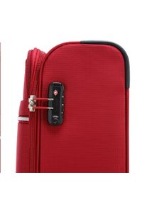 Wittchen - Mała walizka miękka z błyszczącym suwakiem z przodu czerwona. Kolor: czerwony. Materiał: poliester. Styl: elegancki #4
