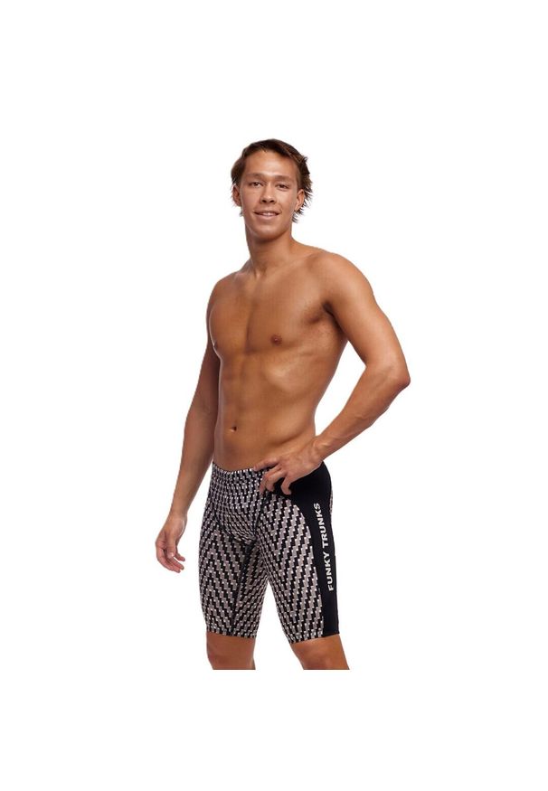 FUNKY TRUNKS - Spodenki kąpielówki męskie Funkita Jammery Dark Nights. Kolor: szary