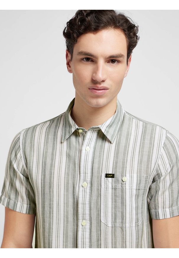 Lee - LEE MĘSKA KOSZULA LEE SS LEESURE SHIRT SUMMIT 112351147