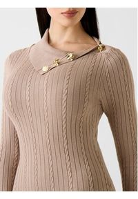 Guess Sukienka dzianinowa W6RK01 Z2YJ2 Beżowy Regular Fit. Kolor: beżowy. Materiał: wiskoza #3