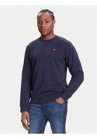 Wrangler Bluza Sign Off 112350534 Granatowy Regular Fit. Kolor: niebieski. Materiał: bawełna