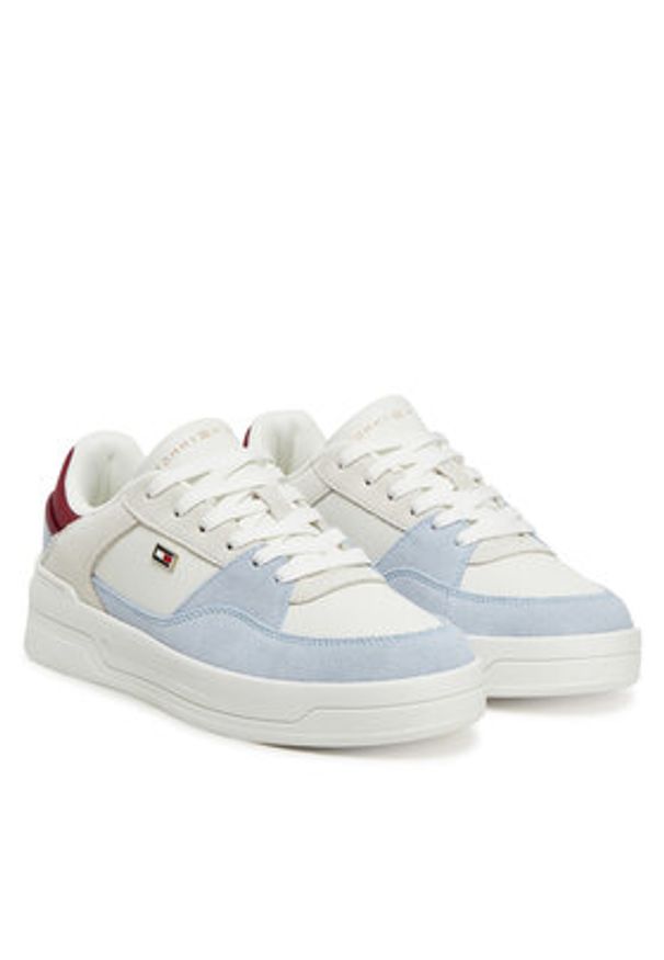 TOMMY HILFIGER - Tommy Hilfiger Sneakersy Essential Basket Sneaker FW0FW08456 Kolorowy. Materiał: skóra. Wzór: kolorowy
