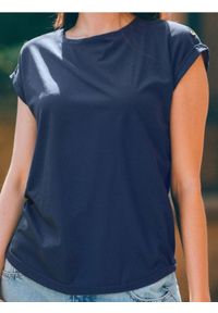 Sinsay - Bluzka z ozdobnymi dżetami - granatowy. Kolor: niebieski #1