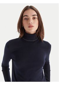 Liu Jo Golf MF5229 MS49I Granatowy Regular Fit. Typ kołnierza: golf. Kolor: niebieski. Materiał: syntetyk #5