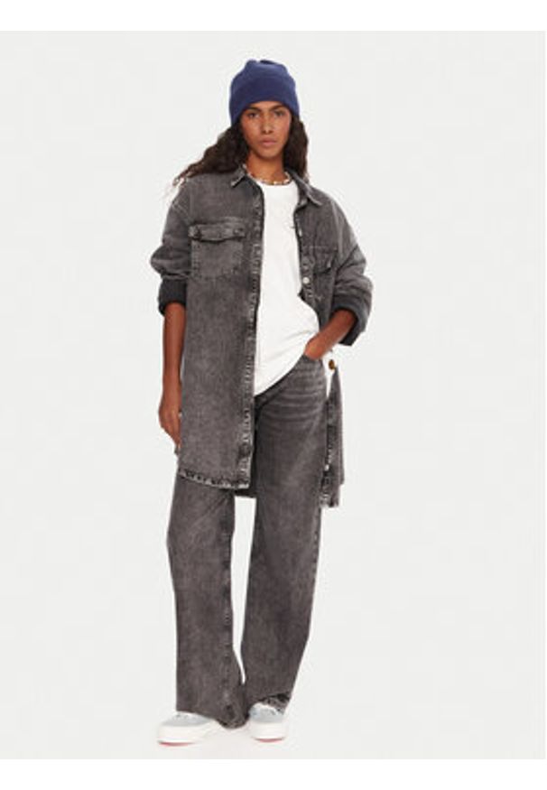 Roxy Jeansy Milla ERJDP03312 Szary Wide Leg. Kolor: szary