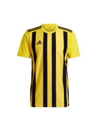 Koszulka do piłki nożnej męska Adidas Striped 21. Kolor: czarny, żółty, wielokolorowy. Wzór: paski. Sport: piłka nożna #1